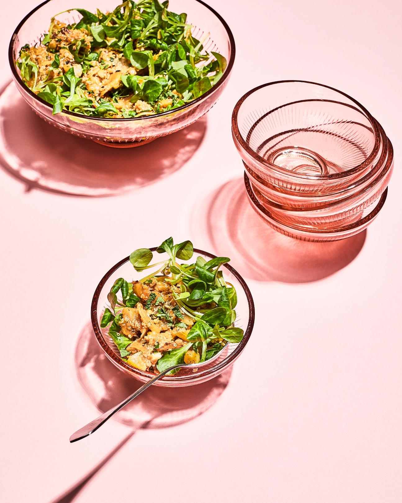 Salade met quinoa en gekarameliseerde venkel