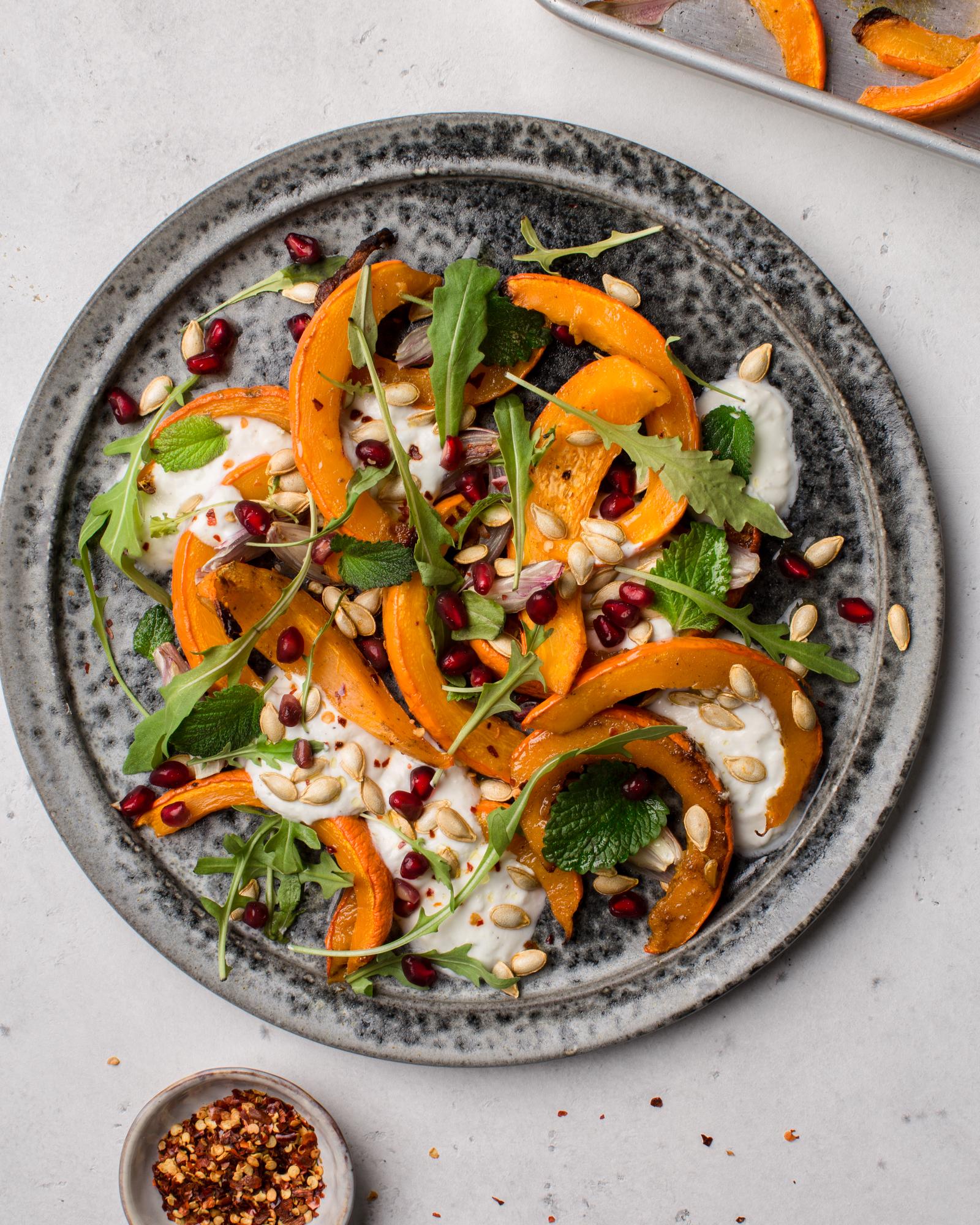 Salade met pompoen