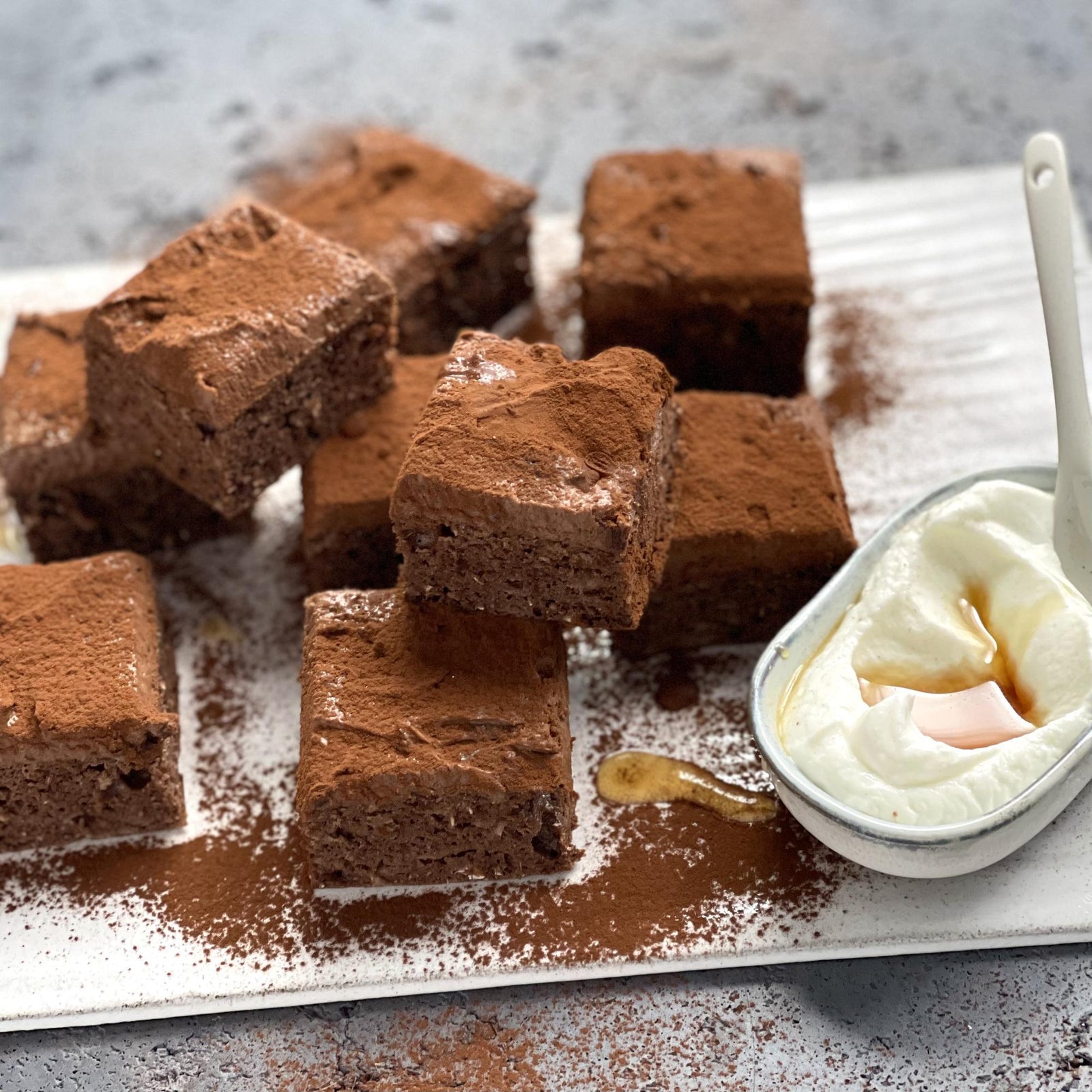 Chocoladegebak met proteïnepoeder