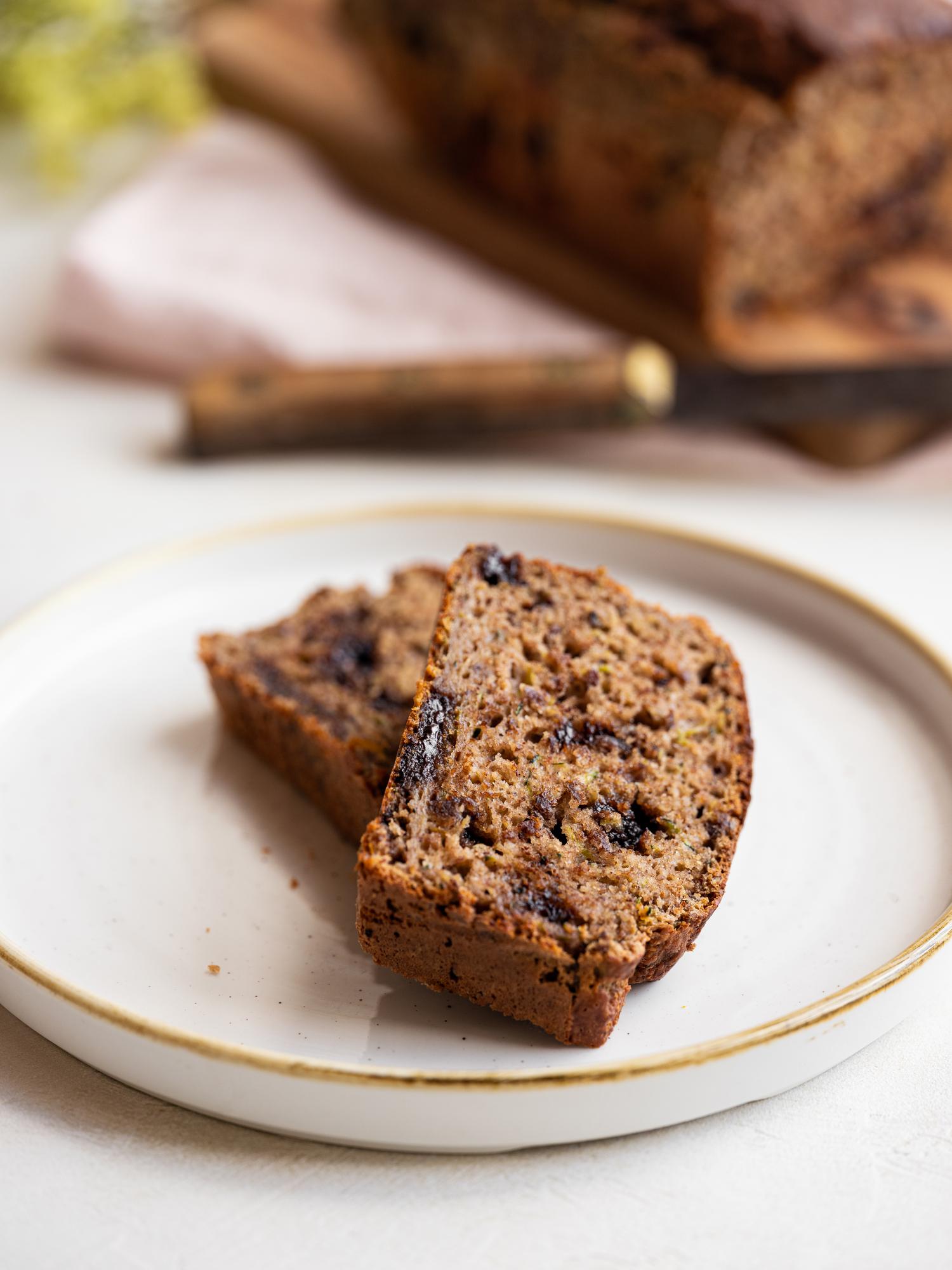 Zoet courgettebrood met chocolade