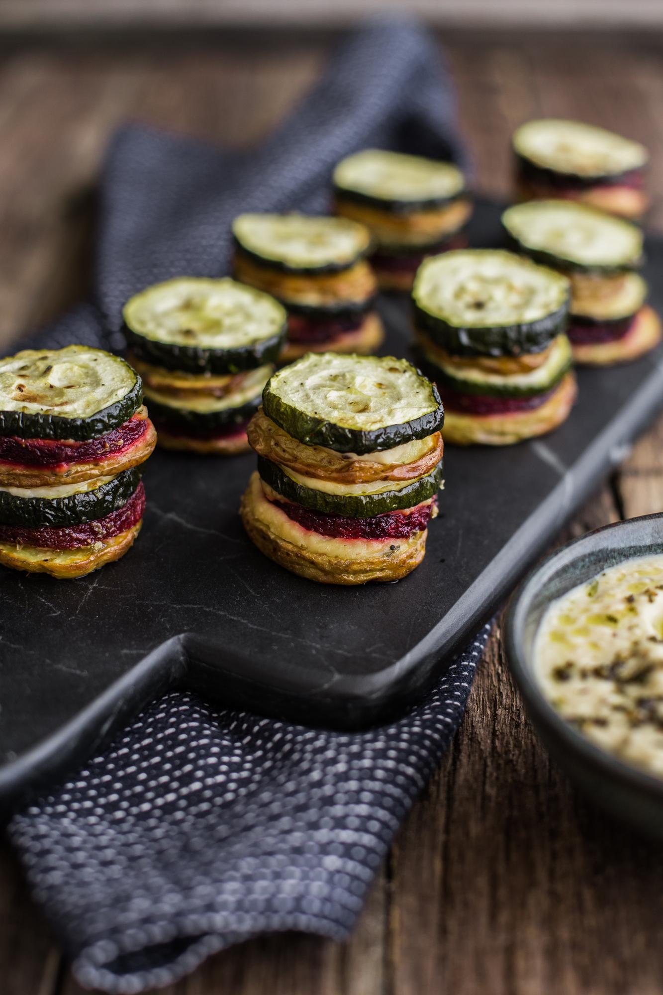 Canapés met hummus