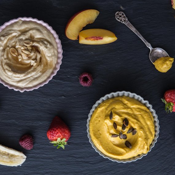 Zoete pompoenendip met honing