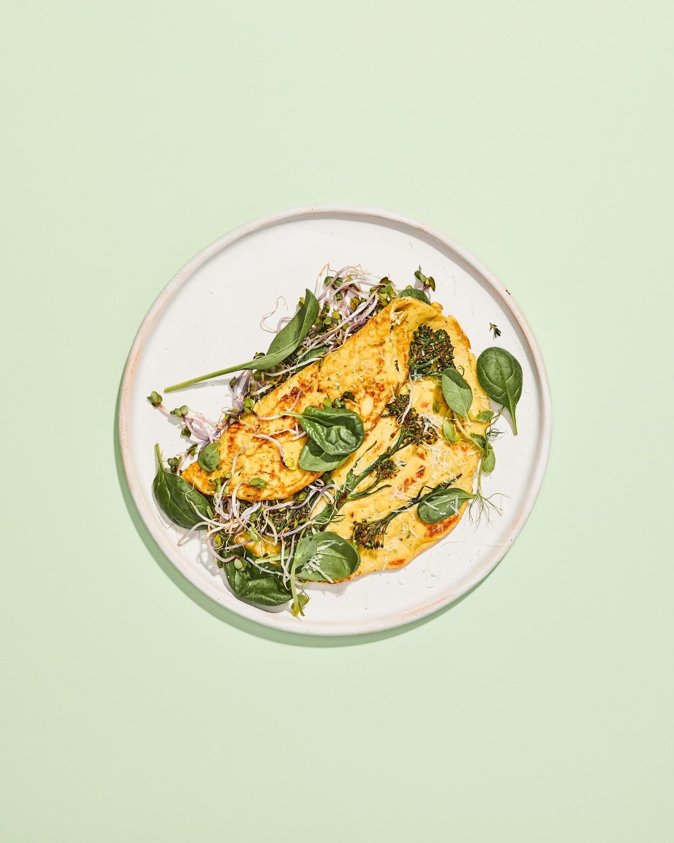 Tofuomelette met broccoli