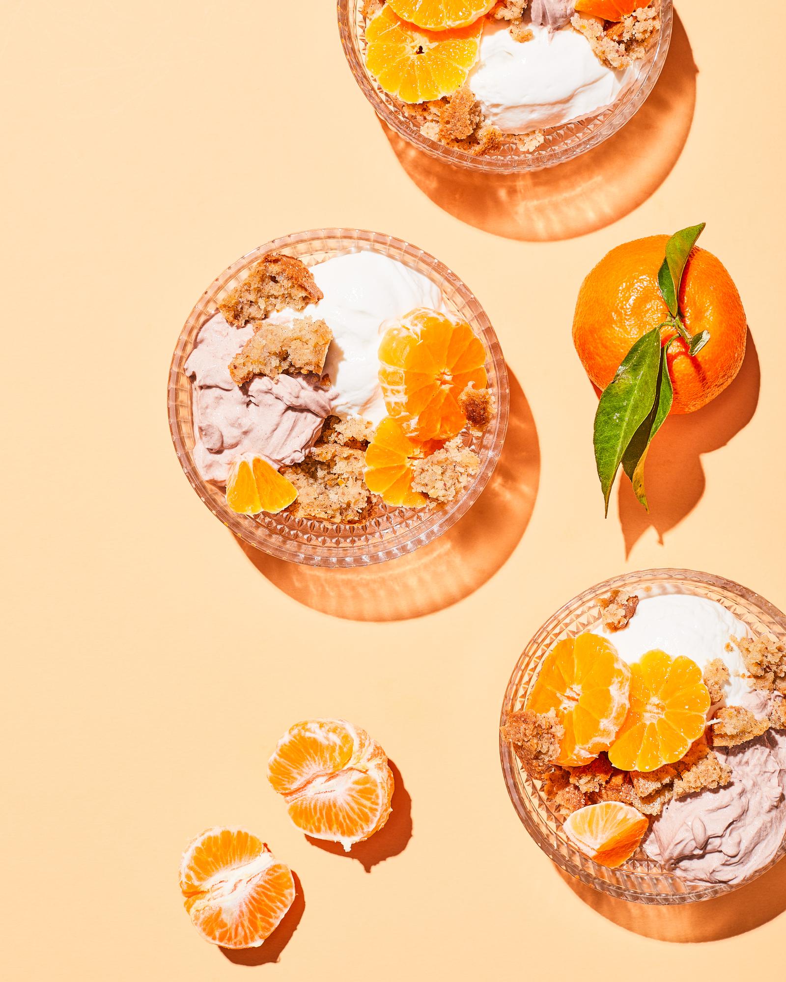 Trifle met mandarijnen en kwark