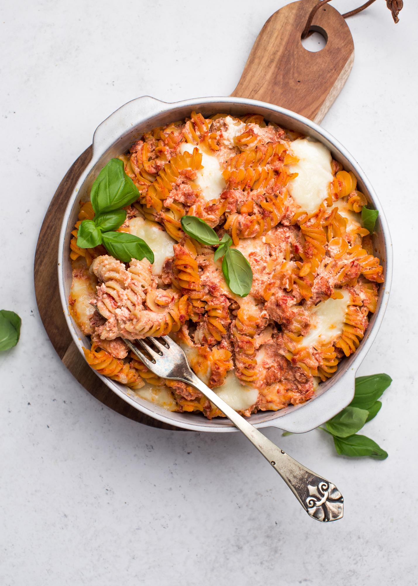 Ovenpasta met ricotta