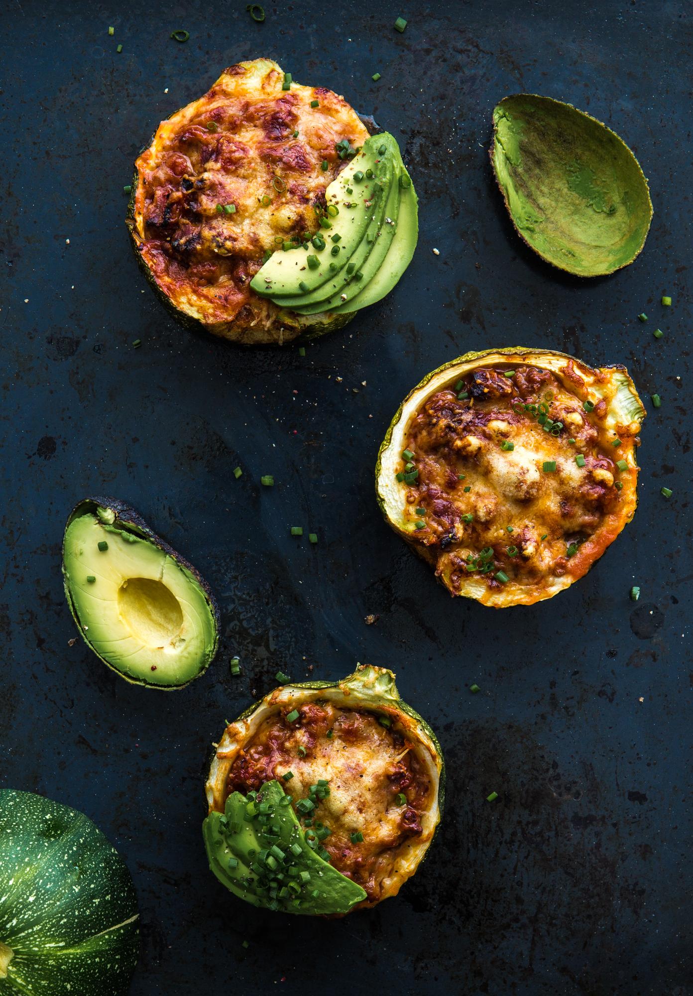 Gegratineerde courgettes met rundvlees