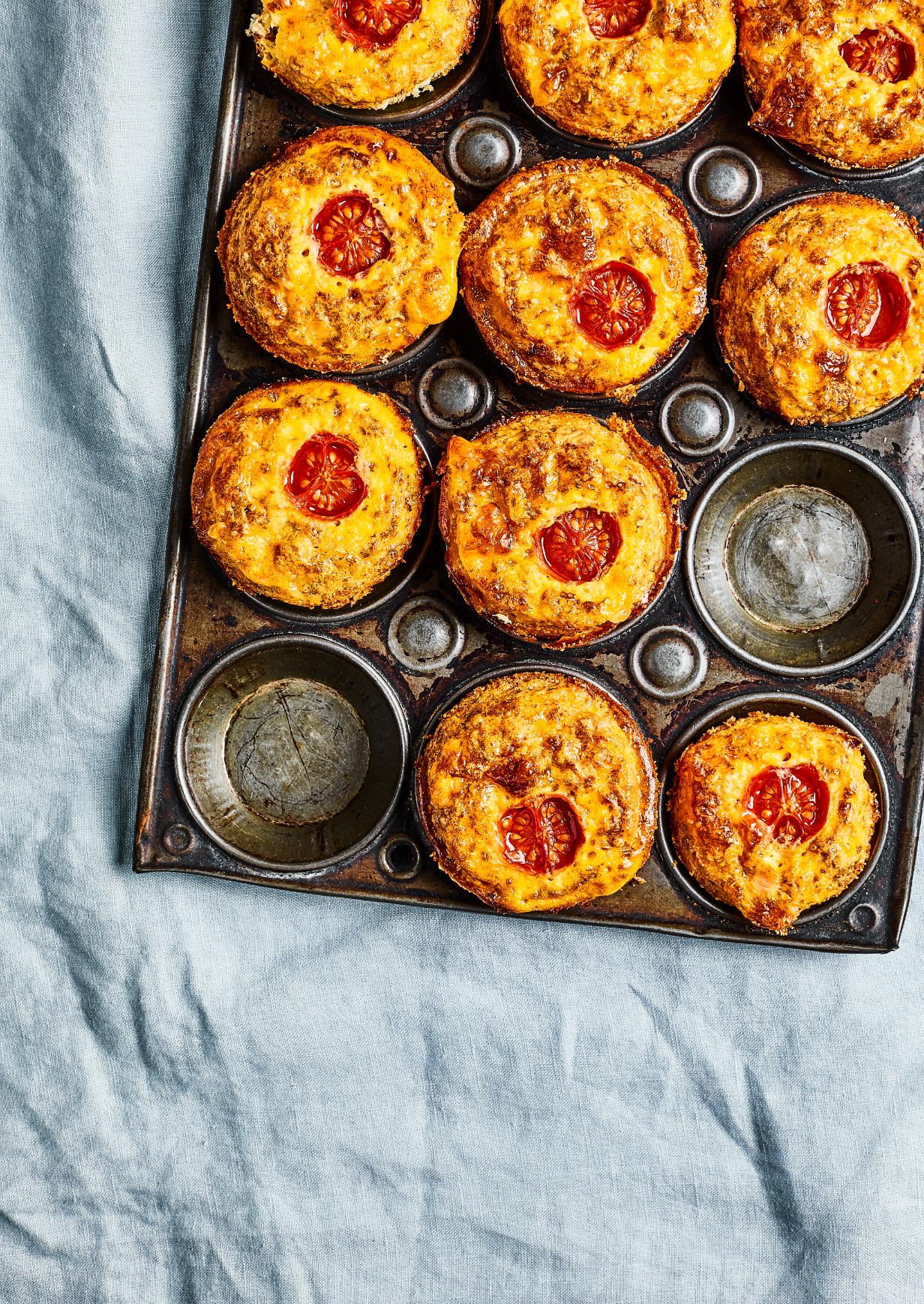 Eimuffins met ham en mozzarella