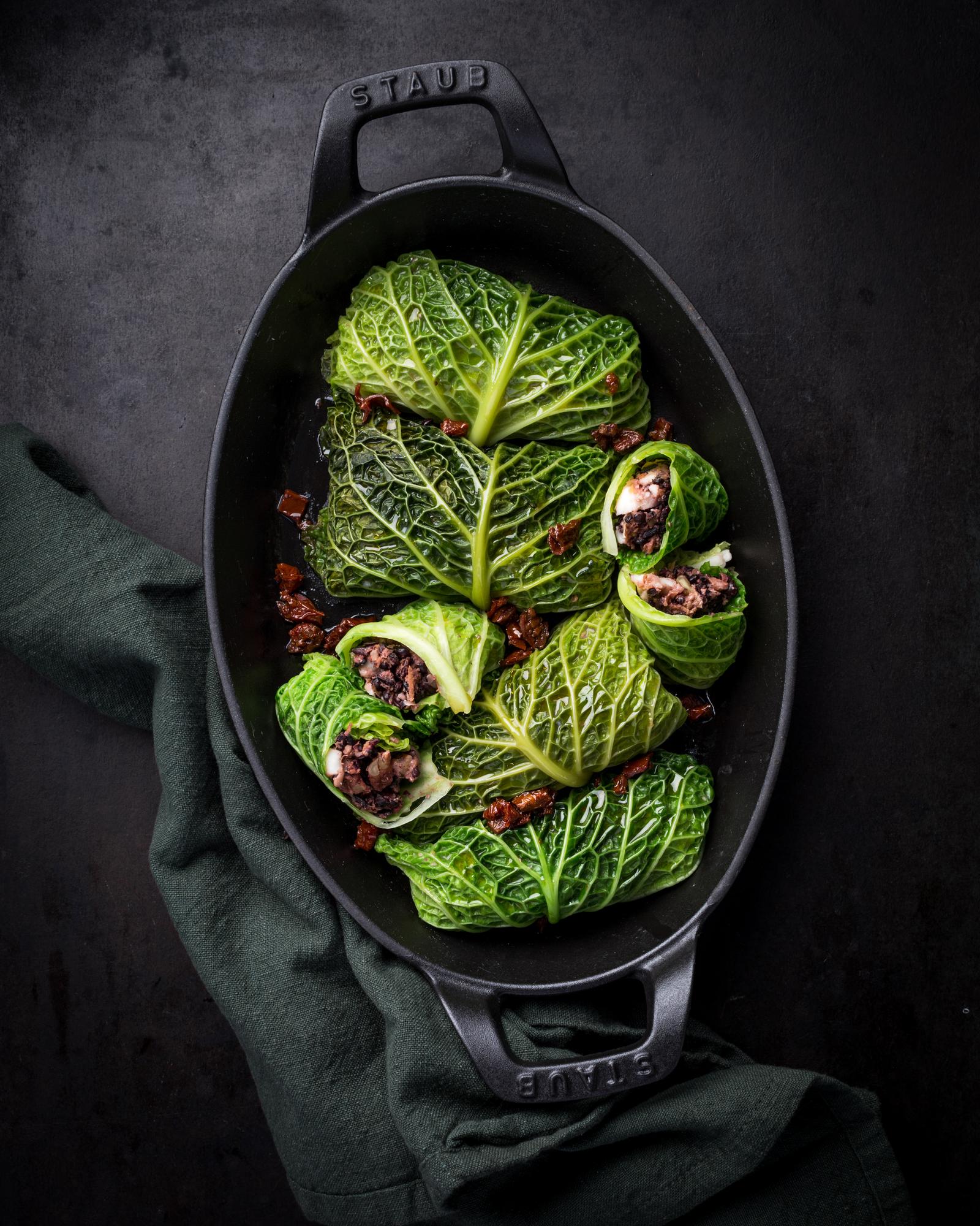 Vegetarische koolrolletjes