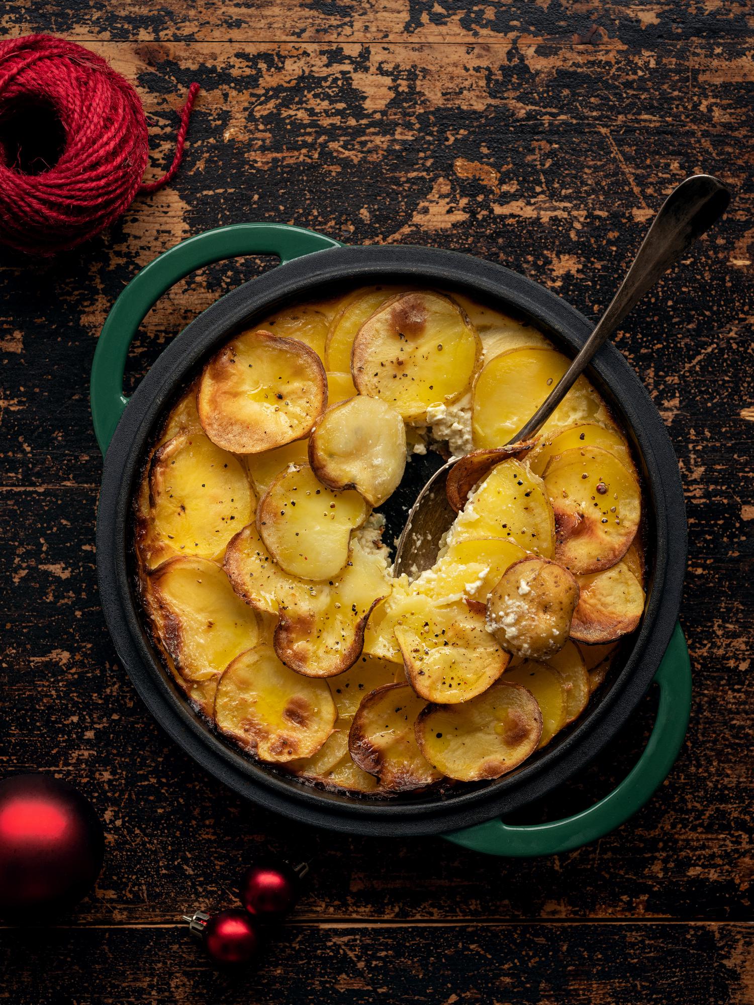 Gegratineerde aardappelen met room