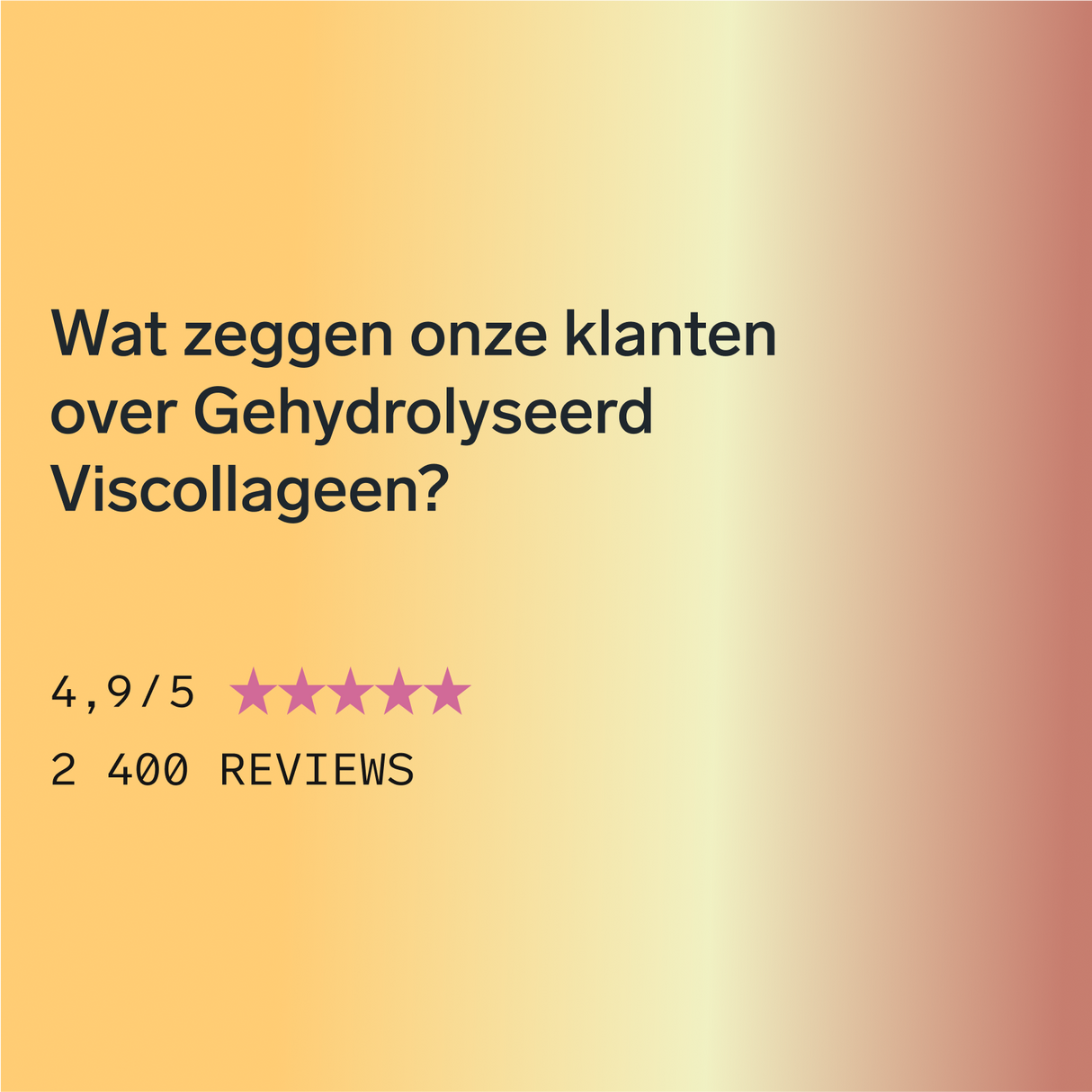 Gehydrolyseerd viscollageen met hyaluronzuur en vitamine C en E (mangosmaak)