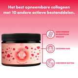 Premium collageen met hyaluronzuur, vit. C en 8 bestanddelen voor mooie haren, nagels en huid (aardbeiensmaak) 🍓