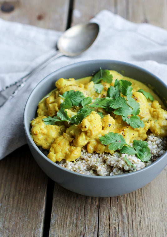 Bloemkoolcurry met boekweit
