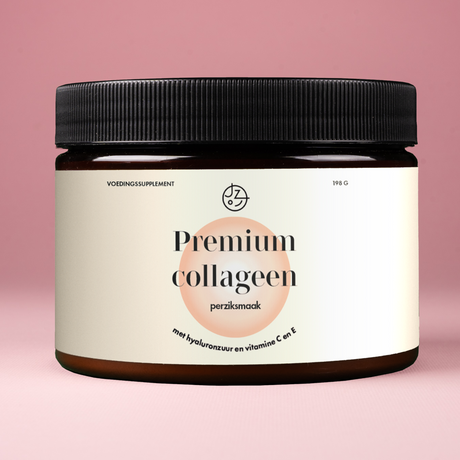 Premium collageen met hyaluronzuur en vitaminen C en E (perziksmaak)