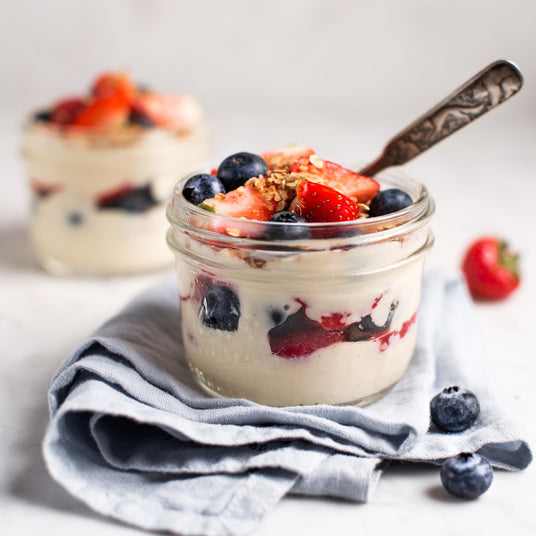 Pudding met bosvruchten